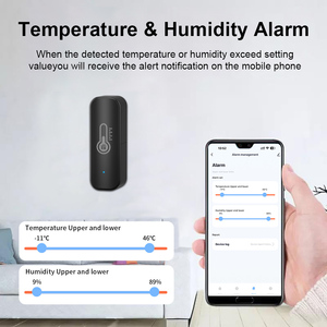Sensor de temperatura y humedad TUYA Bluetooth negro o blanco opcional personalizar escenas de automatización para un hogar <span class=keywords><strong>c</strong></span>ómodo - Product Image 4
