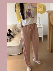 Pantalon de pyjama pour femmes à haute élasticité, doux, respirant, en cupro, pantalon de maison - Product Image 3