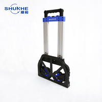 Chariot de manutention pliant à 2 roues en aluminium industriel, vente directe usine économique, outils de shopping OEM