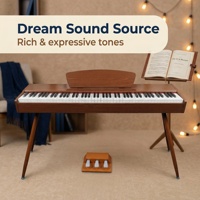 Beisite S-195 Electric Organ & Electronic Keyboard Piano 88-Key Plastic Digital Instrument Touch-Sensitive Keys Built-In Speaker
