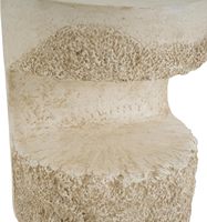 Table d'appoint ronde décorative moderne MGO de 20,25 pouces, avec texture similaire au marbre, adaptée aux balcons de jardin