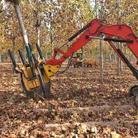 Machine à déraciner les arbres avec terre, machine à déplacer les arbres, machine de coupe d'arbres pour pépinière, machine à déraciner les arbres de type pétale