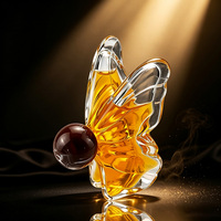 Flacon de parfum fantaisie en forme de papillon 85 ml, flacons de parfum vides de luxe en verre avec bouchon en résine, emballage OEM ODM