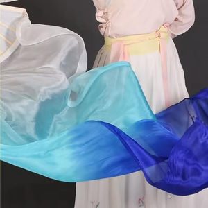 Abbigliamento da donna Premium 1 pezzo fatto a mano in vera seta lungo ventre danza del ventre - Product Image 4