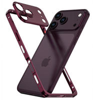 Coque de protection en métal ultra-fine avec cadre en aluminium pour iPhone 18 Pro Max 17 Air 16 15 14 13 12 Pro Max avec protection d'objectif en alliage métallique