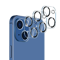 Protecteur d'objectif d'appareil photo 3D 9H Flexible en verre trempé pour iphone 15 14 Pro Max Protecteur d'objectif à couverture complète pour iphone 13 12