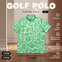 Pakaian Golf Premium Label Pribadi Kustom, Bernapas, Cetak Sublimasi