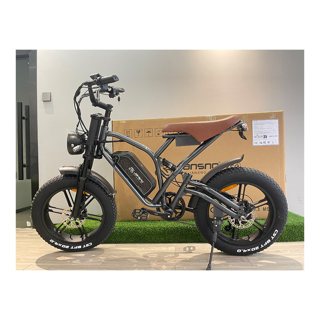 750W Moped Style Electric Bike Adult EBike 48V 14Ah Removable Battery 60+ Mile Range 20MPH Fat Tire Electric Bike for Mountain