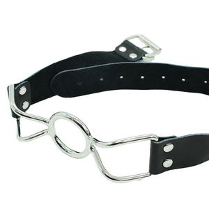 Metal halka Açık Ağız Gag Hakiki Deri Esaret Kemer - Product Image 2
