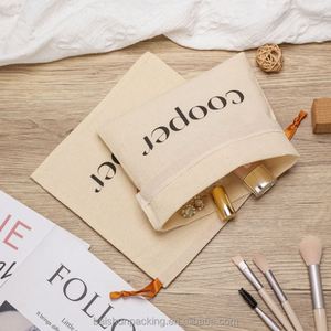 Custom Logo Design Durable Natural Cotton Drawstring <b>Dust</b> Bag for Cosmetic Toy Underwear Packing - Product Image 5