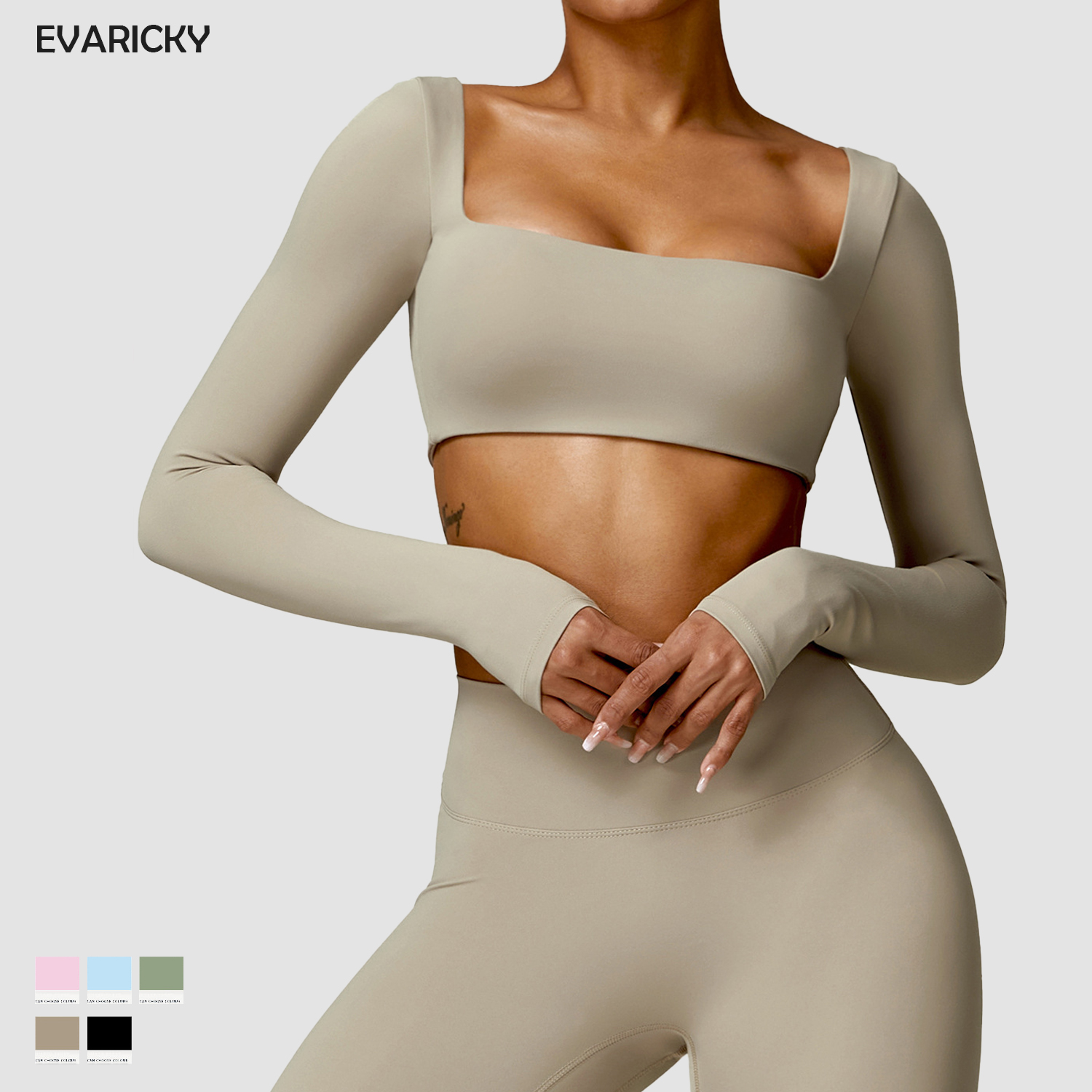 Women Fashion Long Sleeve Trendy Breathable Yoga Crop Top Athletic Tshirt Coat Gym Fitness Tight T Shirt Crop Tops for Women