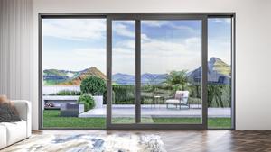 <span class=keywords><strong>Porte</strong></span> coulissante en aluminium à double vitrage, étanche, pour extérieur, villa, patio, balcon, terrasse, bureau, salon - Personnalisable intérieur/extérieur - Product Image 2