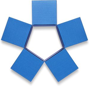 Boîtes cadeaux pliables bleu marine, petites, vintage, en papier nacré italien, avec couvercles, pour <span class=keywords><strong>biscuits</strong></span>, pâtisseries, bonbons, fêtes, mariages - Product Image 2