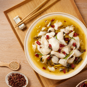 Kit di Pesce in Salsa Dorata con Cavolo Suan Cai Yu, <span class=keywords><strong>Filetto</strong></span> di Pesce in Salsa, Pronto da Cucinare, Fornitore OEM di Fabbrica, Pronto per l'Esportazione - Product Image 2