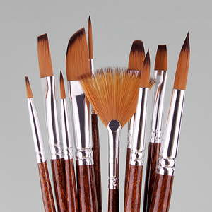 Xin Bowen 10PCS Mixte Gouache Art Pinceaux Ensemble <span class=keywords><strong>Haut</strong></span> <span class=keywords><strong>De</strong></span> <span class=keywords><strong>Gamme</strong></span> Art <span class=keywords><strong>Pinceau</strong></span> Pour Artiste <span class=keywords><strong>Aquarelle</strong></span> Huile Acrylique Peinture - Product Image 5