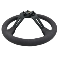 Volant de jeu universel de simulation de course en daim gris 14 pouces 95MM
