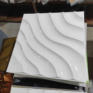 Pannello di rivestimento murale moderno 1mm 3d pannello decorativo bianco Design ondulato <span class=keywords><strong>in</strong></span> <span class=keywords><strong>plastica</strong></span> impermeabile e resistente parete <span class=keywords><strong>Pvc</strong></span> 3D Graphic Design - Product Image 4