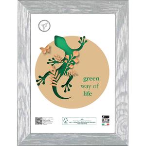 Cadre NEWMAN O/A en bois et Crylex argenté 50x70cm - Product Image 1