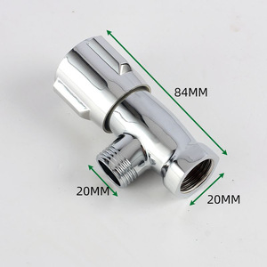 Válvula angular Crane Crown con rosca interna de 20 mm, acabado cromado, para conexión de agua fría y caliente en inodoros. - Product Image 1