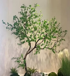 Arbre artificiel en fibre de verre en gros, style bois vieilli, fait main, réaliste, résistant aux UV, pour intérieur, fenêtre, vert, décoratif - Product Image 2