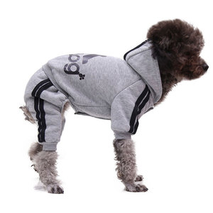 Sudadera con capucha para cachorros de invierno con LOGO personalizado del fabricante, chaqueta para mascotas, abrigo para cachorros, conjunto de cuatro patas - Product Image 3