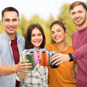 Reismokken Roestvrijstalen Koffiekop Dubbele Wand Vacuüm Geïsoleerde Tuimelaar Mokken Met Deksel