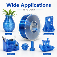 Filament PETG 3D 1,75 mm 2,85 mm 1 kg-10 kg avec dessiccant sous vide, bobine FDM sans déformation pour revendeurs OEM et vente en gros