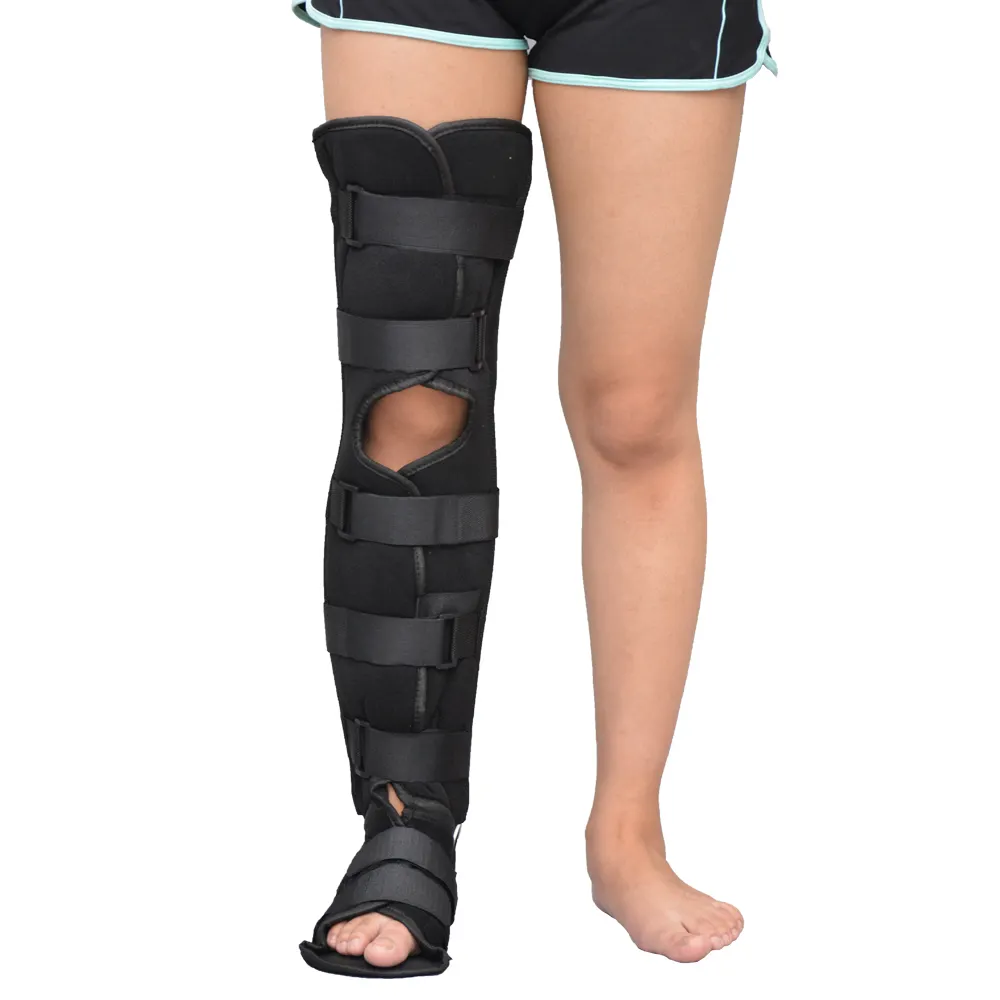 Soporte ortopédico médico CE para piernas, protección para pies, ayuda a caminar, productos de soporte con barra de aluminio, soporte para pierna y extremidades del tobillo