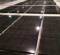 Dalle de granit noir Galaxy poli avec des reflets dorés, pour escaliers, murs-rideaux, revêtements de sol, comptoirs, décoration d'hôtels et de villas