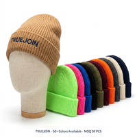 Gorro de Punto Acrílico Ecológico Personalizado con Logotipo Bordado para Hombre y Mujer, Gorro de Invierno Cálido de Ganchillo Suave para Damas