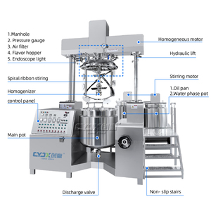 Mélangeur hydraulique à vide pour beurre de cacahuète, émulsifiant pour chocolat, réservoir de mélange chauffant, réservoir de mélange pour émulsion de fromage - Product Image 3