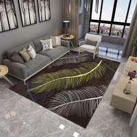 Tapis de salon et chambre à coucher personnalisé en gros, imprimé, design minimaliste, en fibre de polyester, à poils ras, lavable en machine, pour le dropshipping
