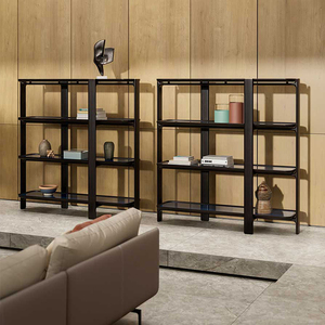 Meubles de haute qualité Dongguan fabriqués sur mesure OEM/ODM Salon italien minimaliste en bois massif Vitrine étagère - Product Image 1