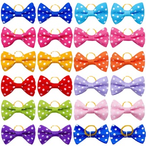 Nouvelle vague Point arc cheveux corde coiffure coton accessoires pour animaux de compagnie pour chiens et chats imprimé motif Animal Bandanas et chapeaux - Product Image 2