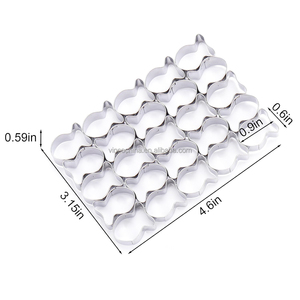 25 khoang không dính bột thép không gỉ cá Cracker cắt cá <span class=keywords><strong>Cookie</strong></span> <span class=keywords><strong>cutter</strong></span> mini vàng cá hình dạng khuôn mẫu - Product Image 2