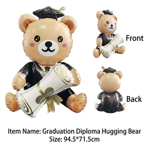 Globos de Mylar con Diseño de Graduación para la Clase de 2026, Múltiples Diseños, <span class=keywords><strong>Gorro</strong></span> de Graduación y <span class=keywords><strong>Diploma</strong></span> para Decoración de Fiestas de Graduación - Product Image 2