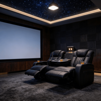 Muebles de Cine en Casa para Sala de Estar Inteligente, Sofá de Cuero Genuino, Juego de Sofás, Muebles Modernos de Lujo para Sala de Estar