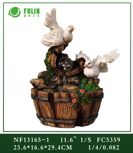 <span class=keywords><strong>Fontaine</strong></span> d'eau lumineuse d'intérieur Art Déco en résine, colibris en mouvement, étanche, pour la maison et le jardin - Product Image 3
