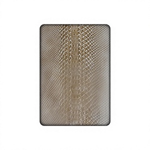 Cuero genuino brillante grabado con efecto cocodrilo y avestruz de BS International, nuevo, duradero, resistente al viento, tamaño personalizado - Product Image 1