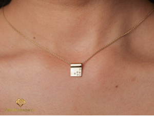 Collier élégant en diamants de luxe en or 18 carats, bijoux fins minimalistes pour femmes, design intemporel pour un cadeau d'anniversaire, de mariage ou de célébration - Product Image 5