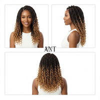 Extensions per capelli all'uncinetto Boho Locs Premium da 24 pollici all'ingrosso, dreadlock sintetici Goddess con punte ricce