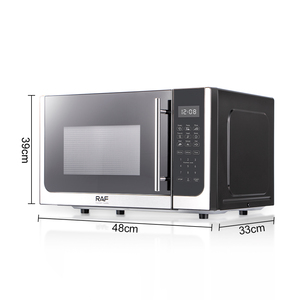 Horno Microondas Raf de 850W y 25L de Capacidad, Acero Inoxidable, Control Mecánico, Función de Grill, Fácil de Limpiar, Descongelación Inteligente, para el Hogar - Product Image 3