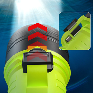 Độ Sáng Cao P50 Lặn Đèn Pin Mini Nhôm Kép <span class=keywords><strong>LED</strong></span> <span class=keywords><strong>Torch</strong></span> Với Trắng + Vàng Ánh Sáng Đèn Pin Cho Dưới Nước - Product Image 6