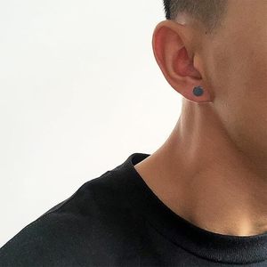 Boucles d'oreilles à clipser en alliage de zinc, rondes, magnétiques, 6mm, pour hommes, sans perçage, style coréen, cadeau, bijoux à la mode - Product Image 4