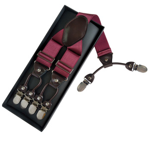 Lk फैशन क्लासिक टार्टन प्रिंट वाई-बैक 6 क्लिप मल्टीफंक्शनल शर्ट फ्लैट सस्पेंडर 70% पॉलिएस्टर 30% लोचदार यूनिसेक्स प्रचार - Product Image 3