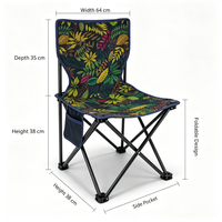 Chaise de camping pliable légère et portable avec tube en acier et tissu Oxford 600D pour repas en plein air, randonnée, pêche, usage scolaire pour enfants