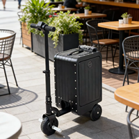 Valise à roulettes motorisée en aluminium FUTURE JOY de 20 pouces avec serrure et poignée télescopique - Spacieuse et rapide pour les voyages