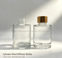 Diffuseur de parfum d'ambiance rond de 150 ml en verre, avec bouchon en polymère et logo personnalisé, vente en gros