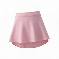 Jupe de danse professionnelle pour adulte, jupe de ballet à enfiler, en nylon très extensible, pour la pratique de la danse, jupe courte enveloppante pour femme, pour répétition