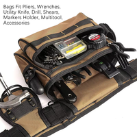 Sac de ceinture en toile multifonctionnel OEM/ODM, étanche, réglable, capacité 17L, pour usage industriel extérieur, sac banane d'électricien